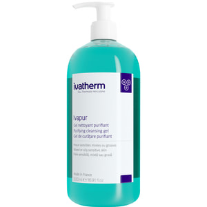 Гель-пенка для лица IVATHERM (Иватерм) Ivapur очищающая для комбинированной и жирной чувствительной кожи 500 мл