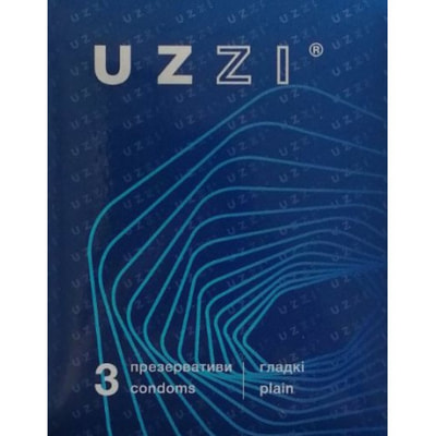 Презервативи латексні UZZI (Юзіі) Plain гладкі без аромату 3 шт