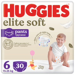 Подгузники-трусики для детей HUGGIES (Хаггис) Pants (Пентс) 6 Elite Soft Mega от 15 до 25 кг 30 шт