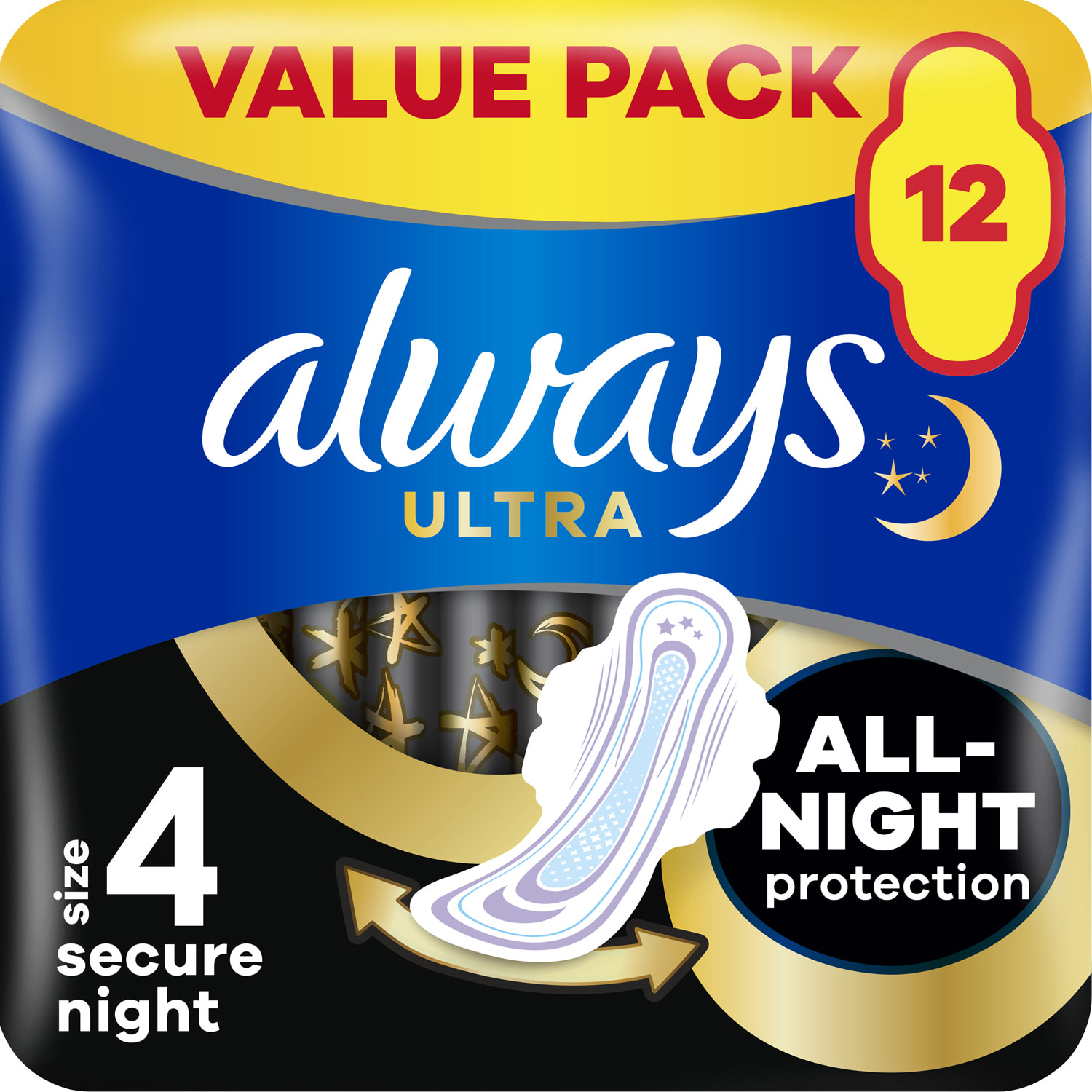 Прокладки гігієнічні жіночі ALWAYS (Олвейс) Ultra Night Secure Duo ...
