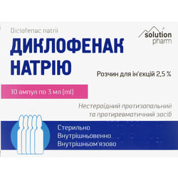 Диклофенак р-р д/ін. 2,5% амп. 3мл №10 Solution Pharm