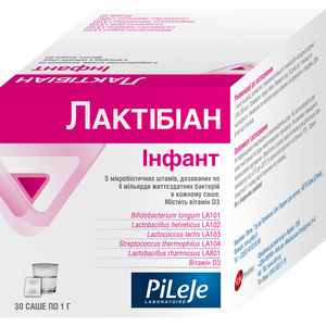 Лактибиан Инфант порошок для восстановление баланса микрофлоры кишечника в саше по 1 г 30 шт