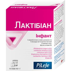 Лактибиан Инфант порошок для восстановление баланса микрофлоры кишечника в саше по 1 г 10 шт