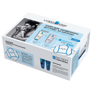 Набор La Roche-Posay (Ля Рош-Позе) Полотенце-треугольник для детей + Липикар Бальзам АП+ 200 мл + Липикар Синдет АП+ Крем-гель очищающий 200 мл