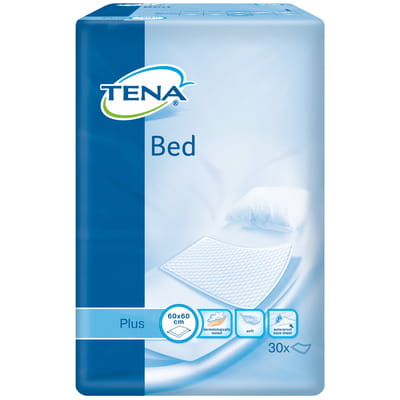 Пеленки гигиенические впитывающие TENA BED PLUS (Тена Бед Плюс) 60 х 60 30 шт