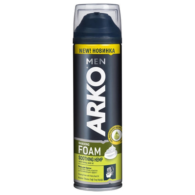 Пена для бритья ARKO Men (Арко мэн) Hydrate (Гидрейт) с маслом конопли 200 мл