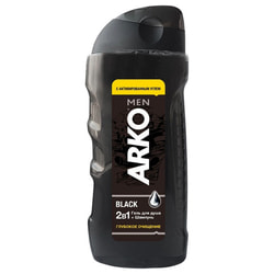 Гель-шампунь для душа та волосся ARKO Men (Арко мен) Black (Блек) 2 в 1 260 мл