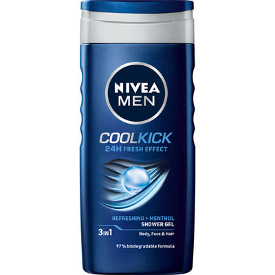 Гель для душа NIVEA (Нивея) Cool Kick Заряд свежости для мужчин 250 мл