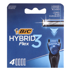 Кассеты (картриджи, лезвия) сменные BIC (Бик) Flex 3 Hybrid (Флекс 3 Гибрид) 4 шт