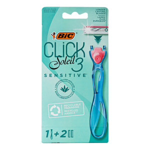 Бритва BIC (Бік) Miss Soleil (Місс Солей) Click 3 Sensitive 1 бритва + 2 картриджа
