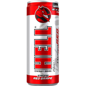 Напій безалкогольний HELL ENERGY (Хелл Енерджі) Grape енергетичний газований з ароматом червоного винограду 250 мл