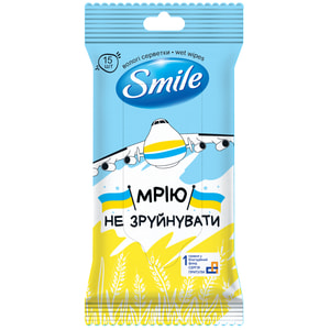 Салфетки влажные SMILE (Смайл) Разом до Перемоги в ассортименте 15 шт