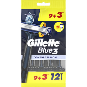 Бритва для бритья GILLETTE Blue 3 (Жиллет Блу 3) Comfort Slalom одноразовая 9 + 3  шт
