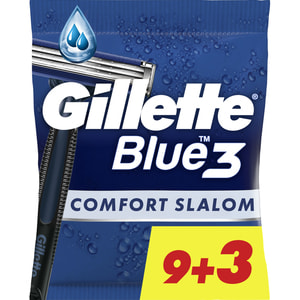 Бритва для бритья GILLETTE Blue 3 (Жиллет Блу 3) Comfort Slalom одноразовая 9 + 3  шт