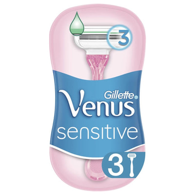 Бритва одноразова GILLETTE (Жіллет) Venus (Венус) Sensitive для жінок 3 шт