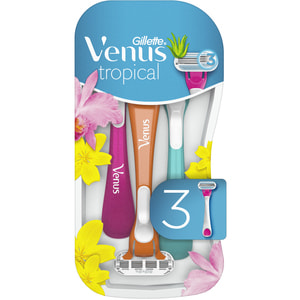 Бритва одноразова GILLETTE (Жіллет) Venus (Венус) Tropical для жінок 3 шт