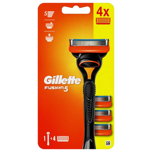 Бритва GILLETTE Fusion (Жіллет Фьюжин) 5 з чотирма змінними касетами