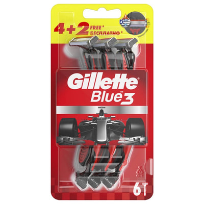 Бритва для бритья GILLETTE Blue 3 (Жиллет Блу 3) Special Edition одноразовая 5 + 1 шт