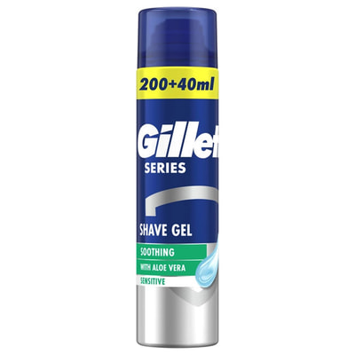 Гель для бритья GILLETTE (Жиллет) Series Sensitive с алоэ вера 240 мл
