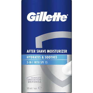 Лосьон после бритья GILLETTE (Жиллет) увлажняющий и успокаивающий 3 в 1 SPF15 50 мл