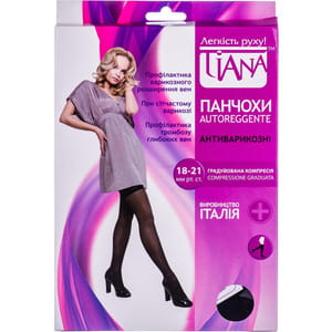 Панчохи антиварикозні TIANA 838 (Тіана) 18-21 мм рт ст 140 den розмір 6 чорні