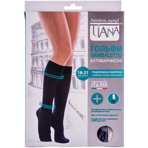 Гольфи антиварикозні TIANA 851 (Тіана) 18-21 мм рт ст 140 den розмір 4 чорні