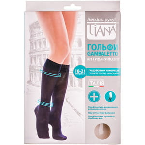 Гольфи антиварикозні TIANA 852 (Тіана) 18-21 мм рт ст 140 den розмір 6 бежеві