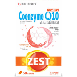 Витамины ZEST (Зест) Beauty Coenzyme Q10 (Бьюти Коэнзим Q10) капсулы 30 шт