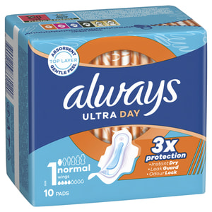 Прокладки гігієнічні жіночі ALWAYS (Олвейс) Ultra Normal Single (Ультра нормал) ароматизовані 10 шт