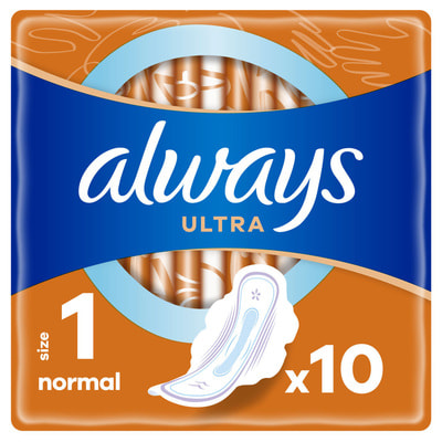 Прокладки гігієнічні жіночі ALWAYS (Олвейс) Ultra Normal Single (Ультра нормал) ароматизовані 10 шт