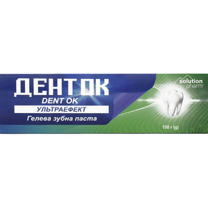 Зубна паста (DENT OK) ДентОК гелева Ультраефект 100 г Solution Pharm