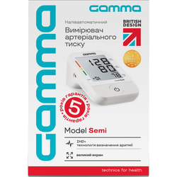 Измеритель (тонометр) артериального давления GAMMA (Гамма) модель 4Gen Semi полуавтоматический
