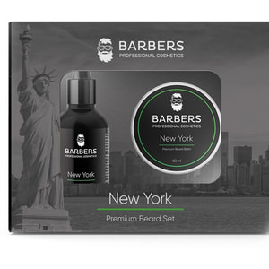 Набір для догляду за бородою BARBERS (Барберс) New York олія 30 мл + бальзам 50 мл