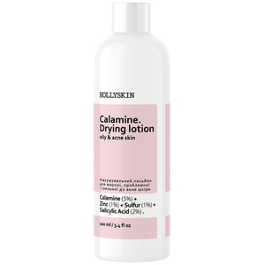 Лосьон для жирной, проблемной и склонной к акне кожи HOLLYSKIN (Холлискин) Calamin Drying Lotion подсушивающий 100 мл