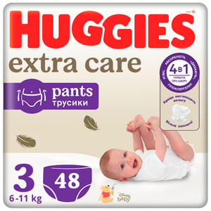 Подгузники-трусики для детей HUGGIES (Хаггис) Pants (Пентс) 3 Elite Soft/Extra Care Mega от 6 до 11 кг 48 шт