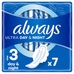 Прокладки гігієнічні жіночі ALWAYS (Олвейс) Ultra Day&Night Single (Дей Найт Сінгл) ультратонкі ароматизовані 7 шт