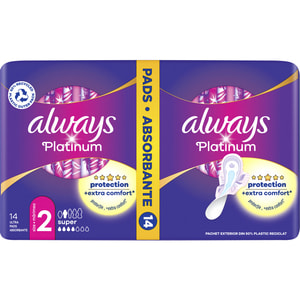 Прокладки гігієнічні жіночі ALWAYS (Олвейс) Ultra Platinum Super Duo (ультра платинум супер дуо) 14 шт