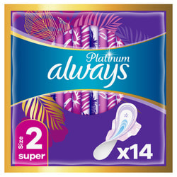 Прокладки гігієнічні жіночі ALWAYS (Олвейс) Ultra Platinum Super Duo (ультра платинум супер дуо) 14 шт