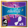 Прокладки гігієнічні жіночі ALWAYS (Олвейс) Ultra Platinum Secure Night Single (Ультра платинум секюр найт сингл) безпечна ніч з ароматом 5 шт
