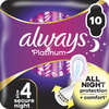 Прокладки гігієнічні жіночі ALWAYS (Олвейс) Ultra Platinum Secure Night Duo (Ультра платинум секюр найт дуо) безпечна ніч з ароматом 10 шт