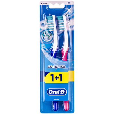 Зубная щетка ORAL-B (Орал-би) Complete Clean (Комплит клин) Глубокая чистка 40 средней жесткости 2 шт