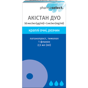 Акистан Дуо кап. глазные р-р фл. 2,5мл