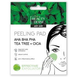 Пілінг-пад для обличчя Beauty Derm (Бьюті дерм) з СІСА, чайним деревом и АНА-, ВНА-, РНА-кислотами 1 шт