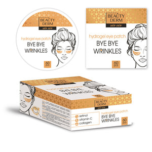 Патчи для кожи вокруг глаз Beauty Derm (Бьюти дерм) золотые гидрогелевые Bye Bye wrinkles 60 шт