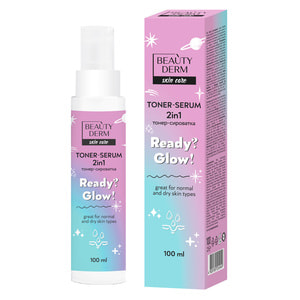 Тонер-сироватка для обличчя Beauty Derm (Бьюті дерм) 2 в 1 Ready?Glow! 100 мл