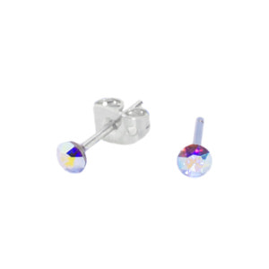 Сережки DR.BIJU (Доктор Бижю) Сіріус 3,5 мм Північне сяйво 1 пара