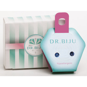 Сережки DR.BIJU (Доктор Бижю) Сіріус 5,3 мм Графіт 1 пара