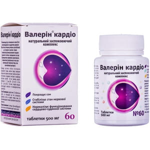 Валерин Кардио таблетки натуральный успокаивающий комплекс упаковка 60 шт