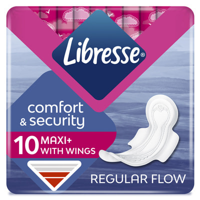 Прокладки гигиенические женские LIBRESSE (Либресс) Classic Normal Clip Maxi (классик нормал Клип макси) 10 шт