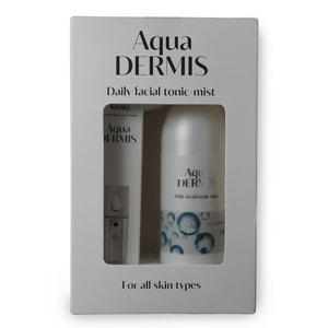 Набір Тонік-міст для обличчя та тіла AquaDERMIS (Аквадерміс) заспокійливий та зволожуючий 250 мл + Nano Mist спрей електричний